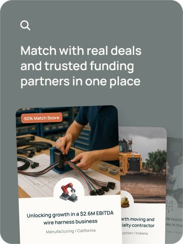 Match with real deals and trusted funding partners in one place