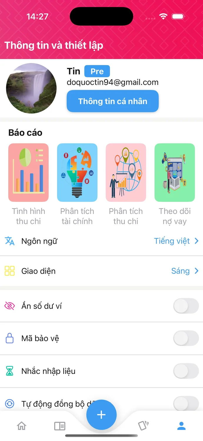 MyFi AI Settings & Reports