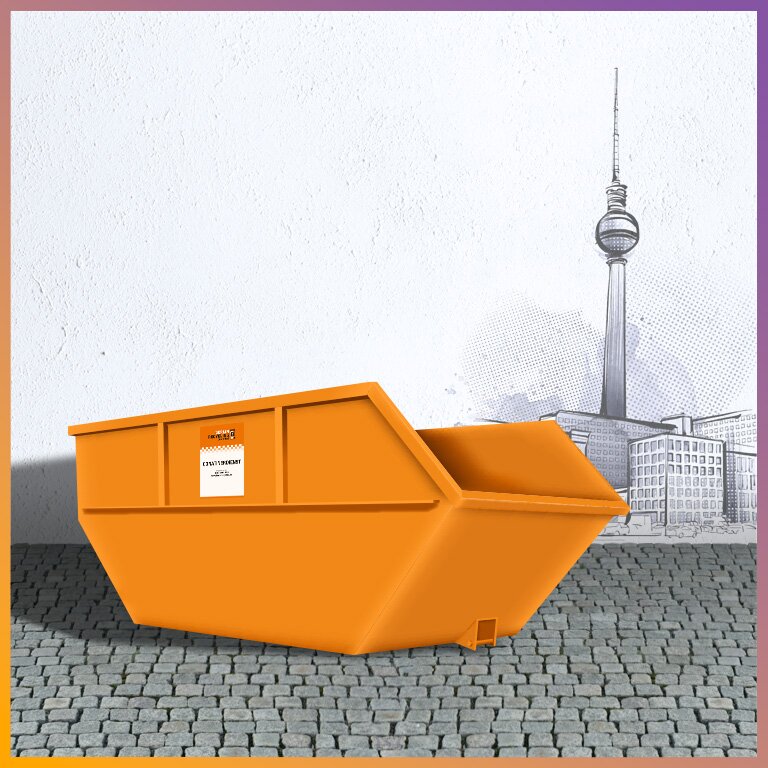 Muldencontainer von Berlin Recycling ohne Deckel