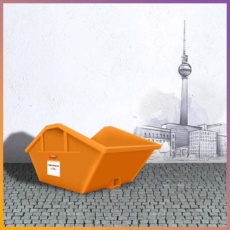 Muldencontainer von Berlin Recycling ohne Deckel