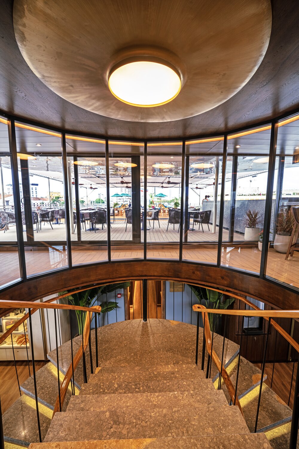 View of the stairs inside AmaMagdalena