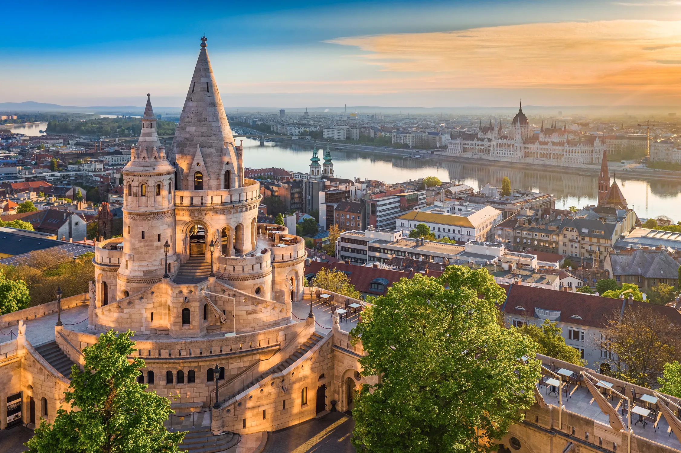 aerial view of Budapest 
