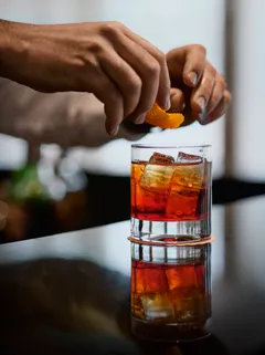 Bartender making a drink