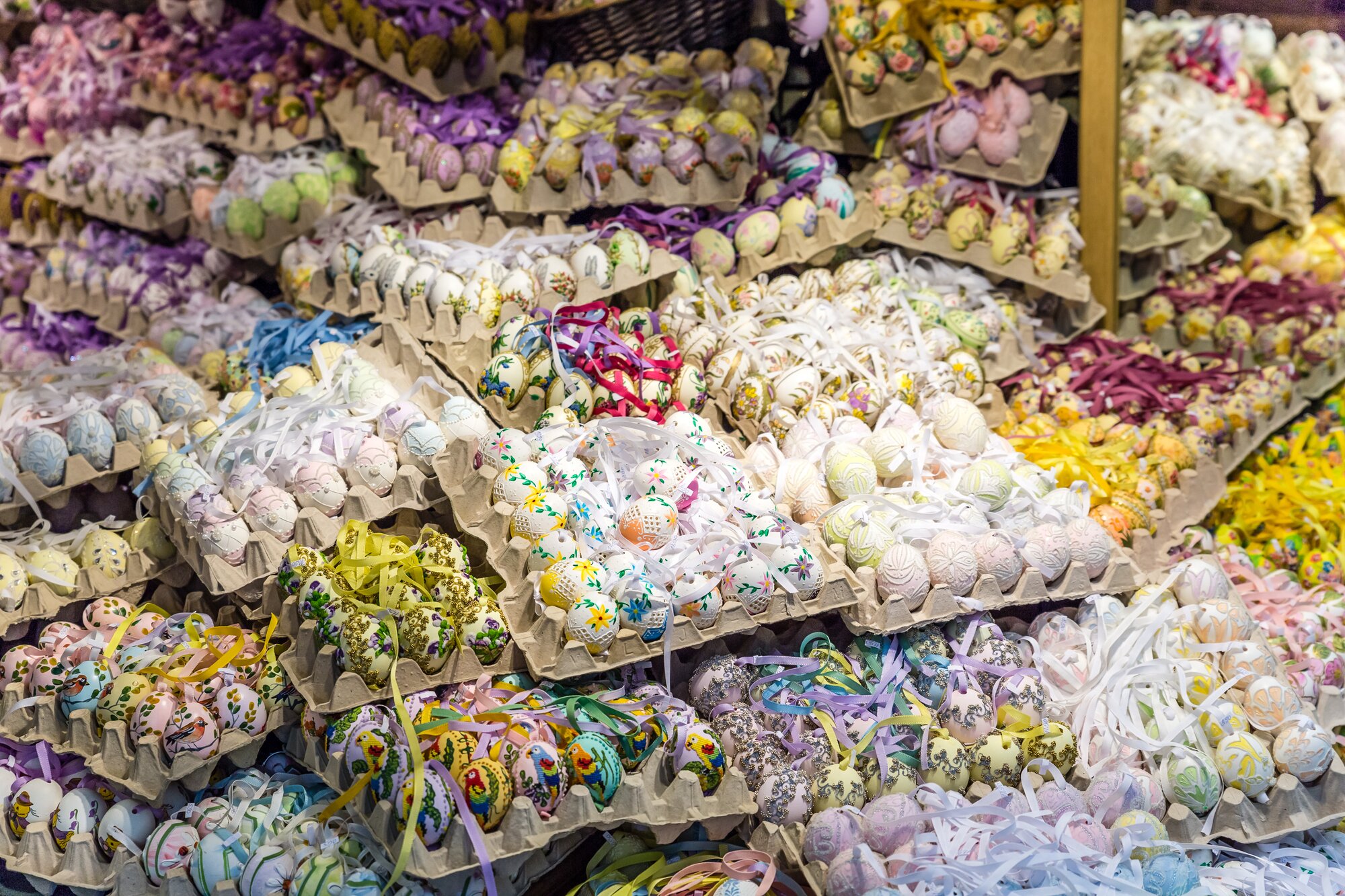 Shop with many colorful Easter eggs - Salzburg,Europe