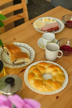 Traditional easter breakfast, Slovakia, Europe