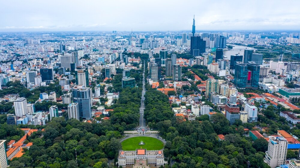 Aerial view of Ho Chi Minh City