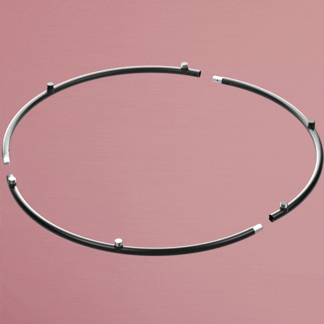 Robust three-piece bellicon frame.