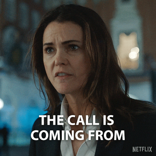 The call is coming from inside the house meme