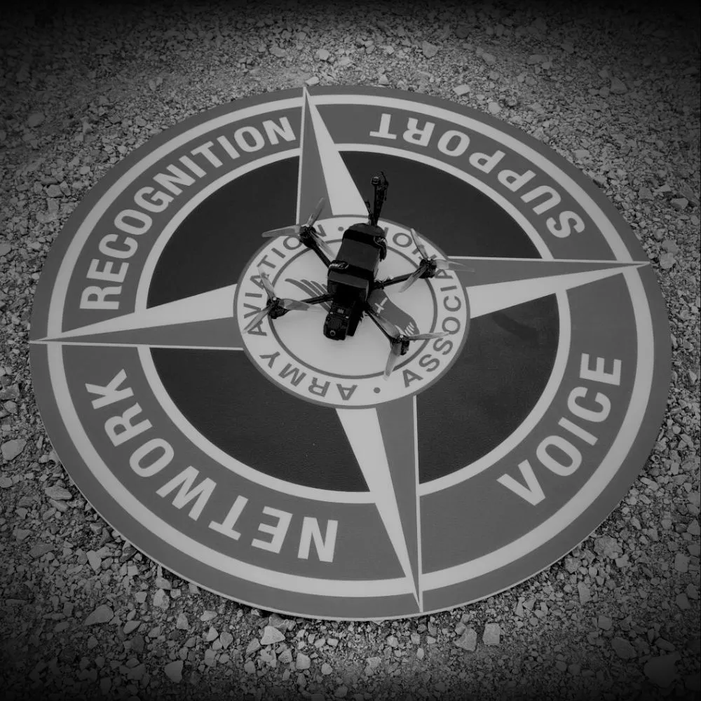 Lumenier NightHawk AttriX5 Drone on a US Army Landing Pad