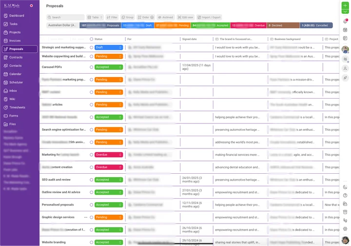 Kelly Wade's Plutio setup
