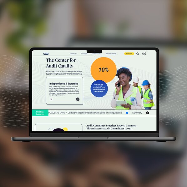 Showcase of CAQ website home page