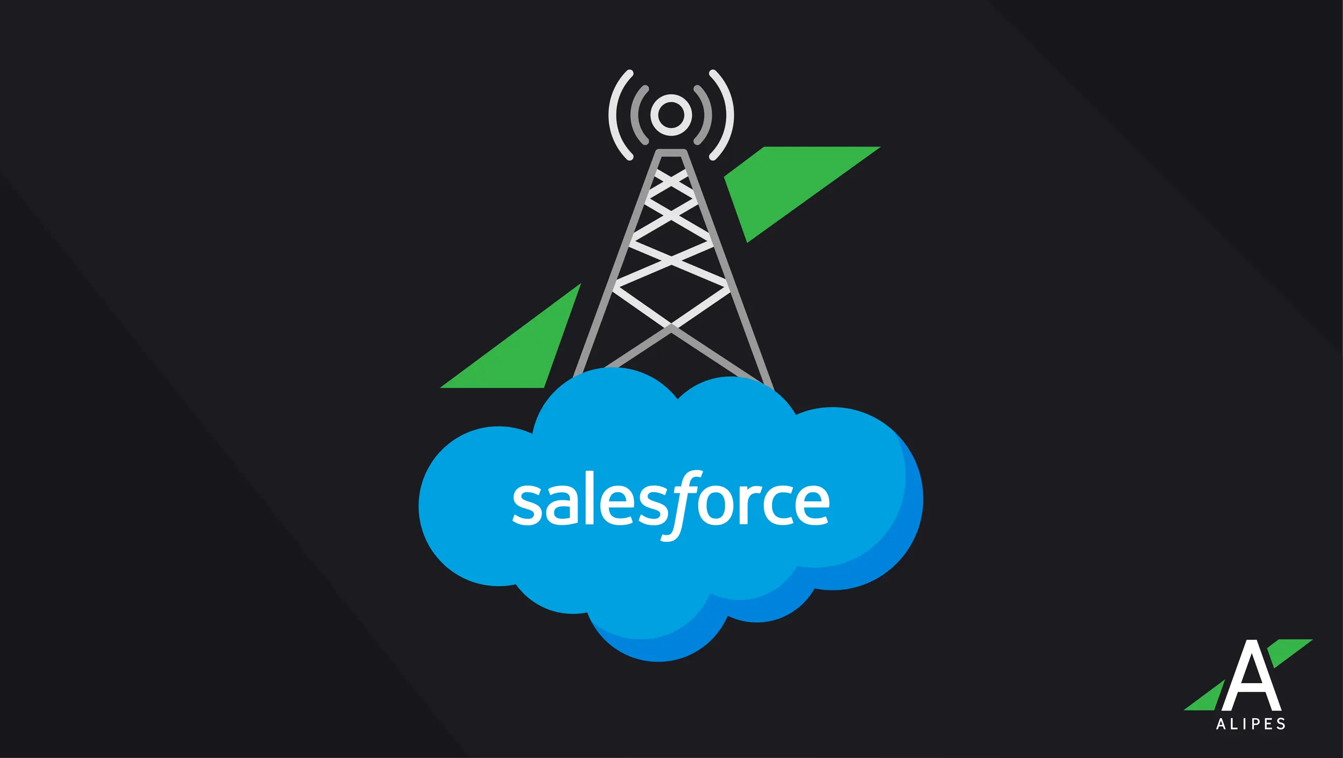 Salesforce 5G tower graphic