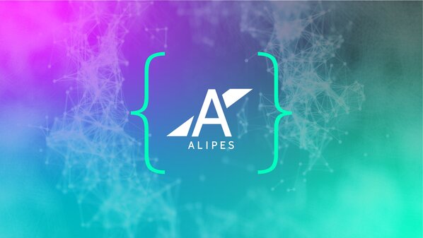 white Alipes logo on an ombre background