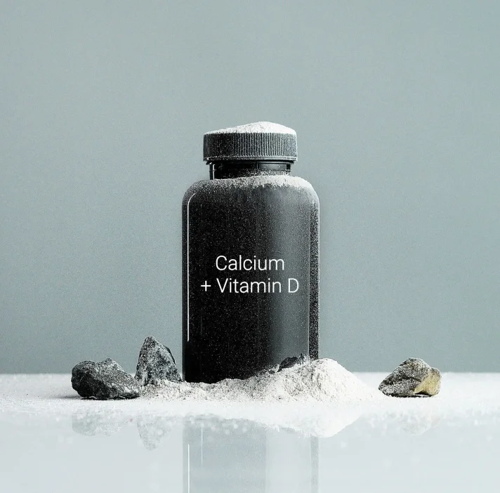 Generic bottle of Calcium + vitamin D
