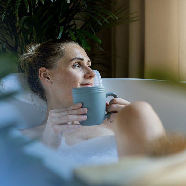 Woman looking stress-free