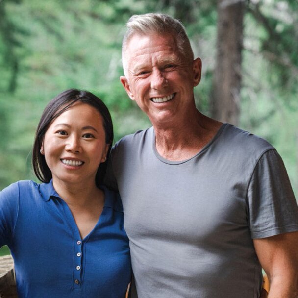 AlgaeCal founder and his wife smiling