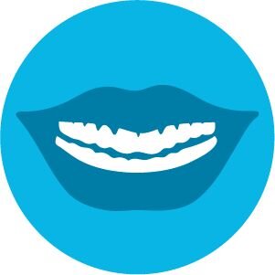 Lip and teeth icon