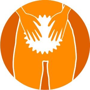 Cramping and pain icon