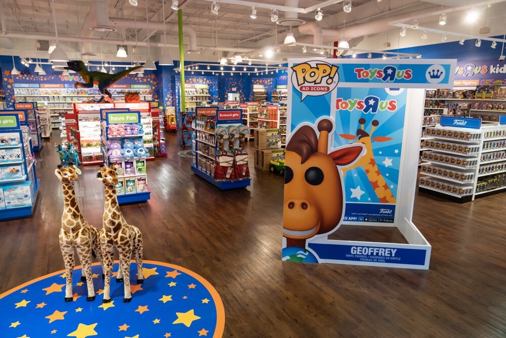 Toys"R"Us store interior with Geoffrey display