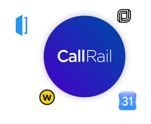 Central CallRail logo surrounded by third-party app and software integration icons