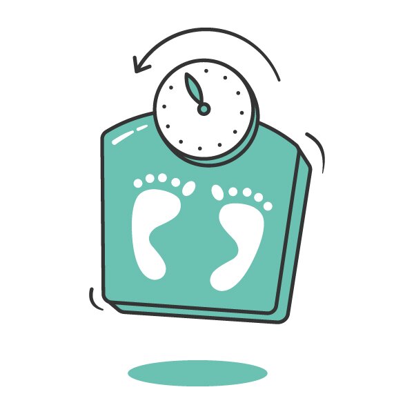 Illustration zum Abnehmen