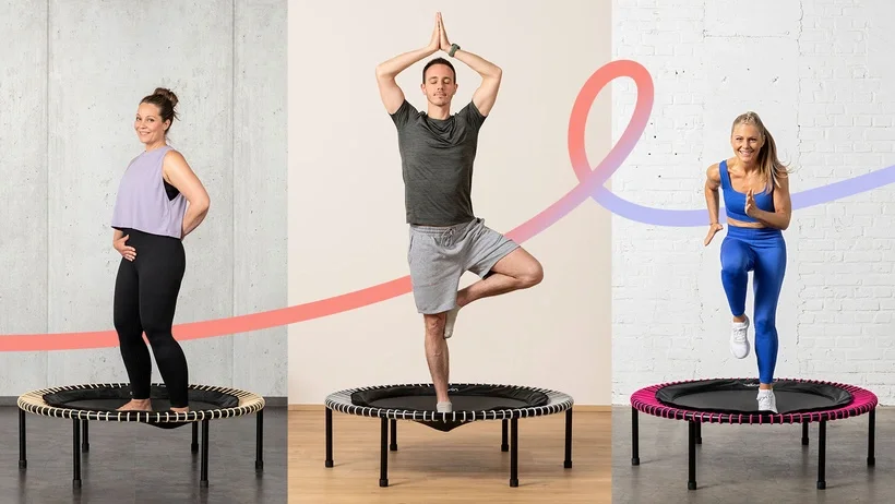 Plusieurs personnes s’entraînent sur le bellicon et pratiquent des exercices pour le plancher pelvien, la relaxation et le fitness.