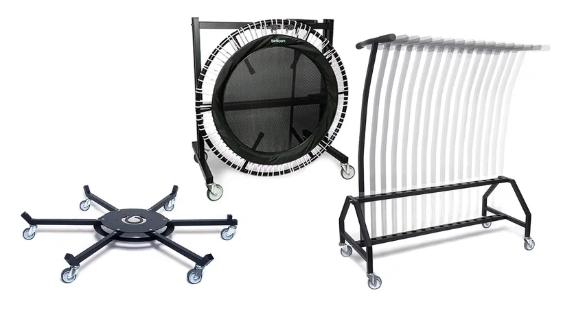 Chariots roulants bellicon pour un rangement facile.