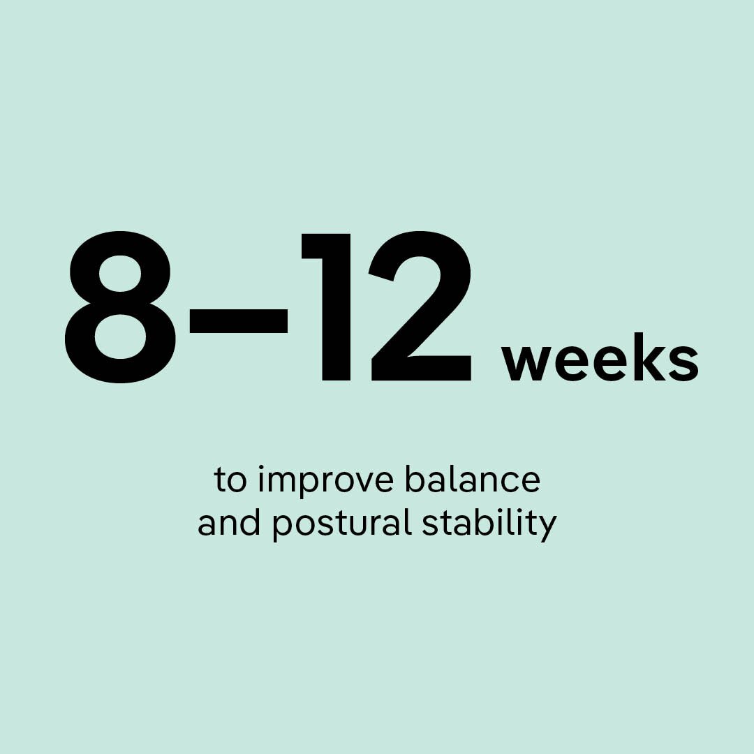rebounding is shown to improve balance and postural stability in 8-12 weeks