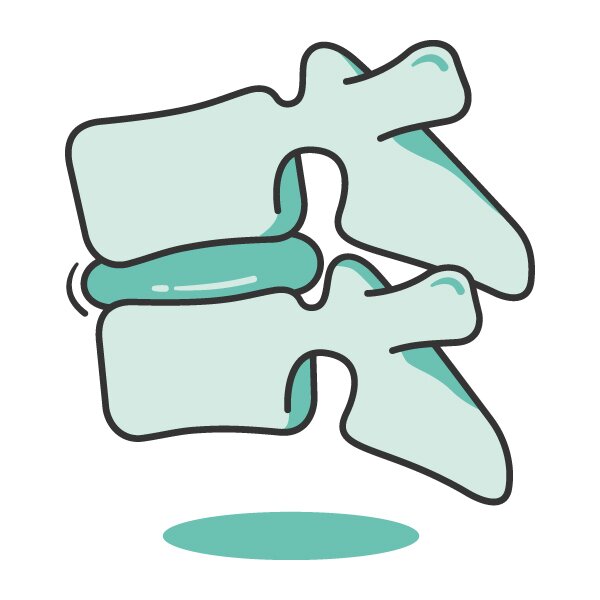 Illustration of a vertebra.
