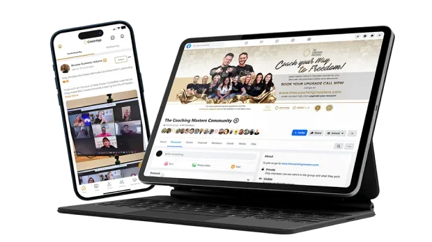 Tablet and phone with content