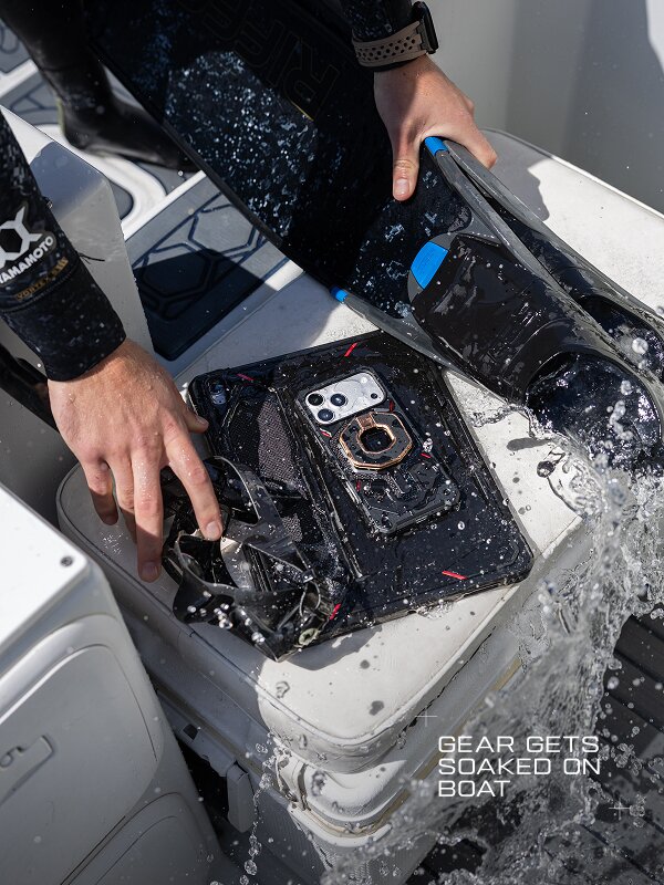 Gear gets soaked on the boat
