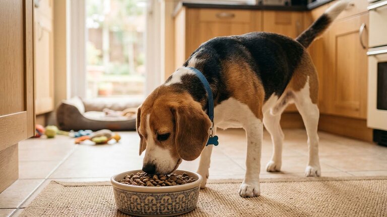 beagle-eating-from-a-bowl