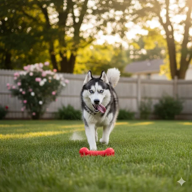 husky-playing-outdoors