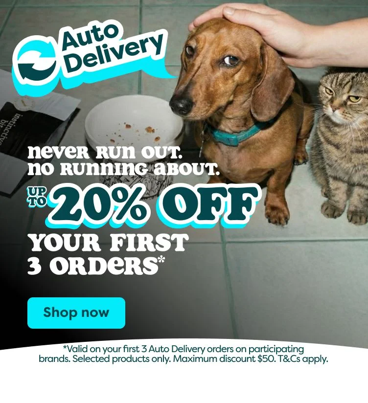 save up to 20% off your first 3 orders on Auto Delivery