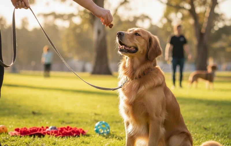 dog training at park