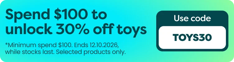spend $100 to unlock 30% off all toys