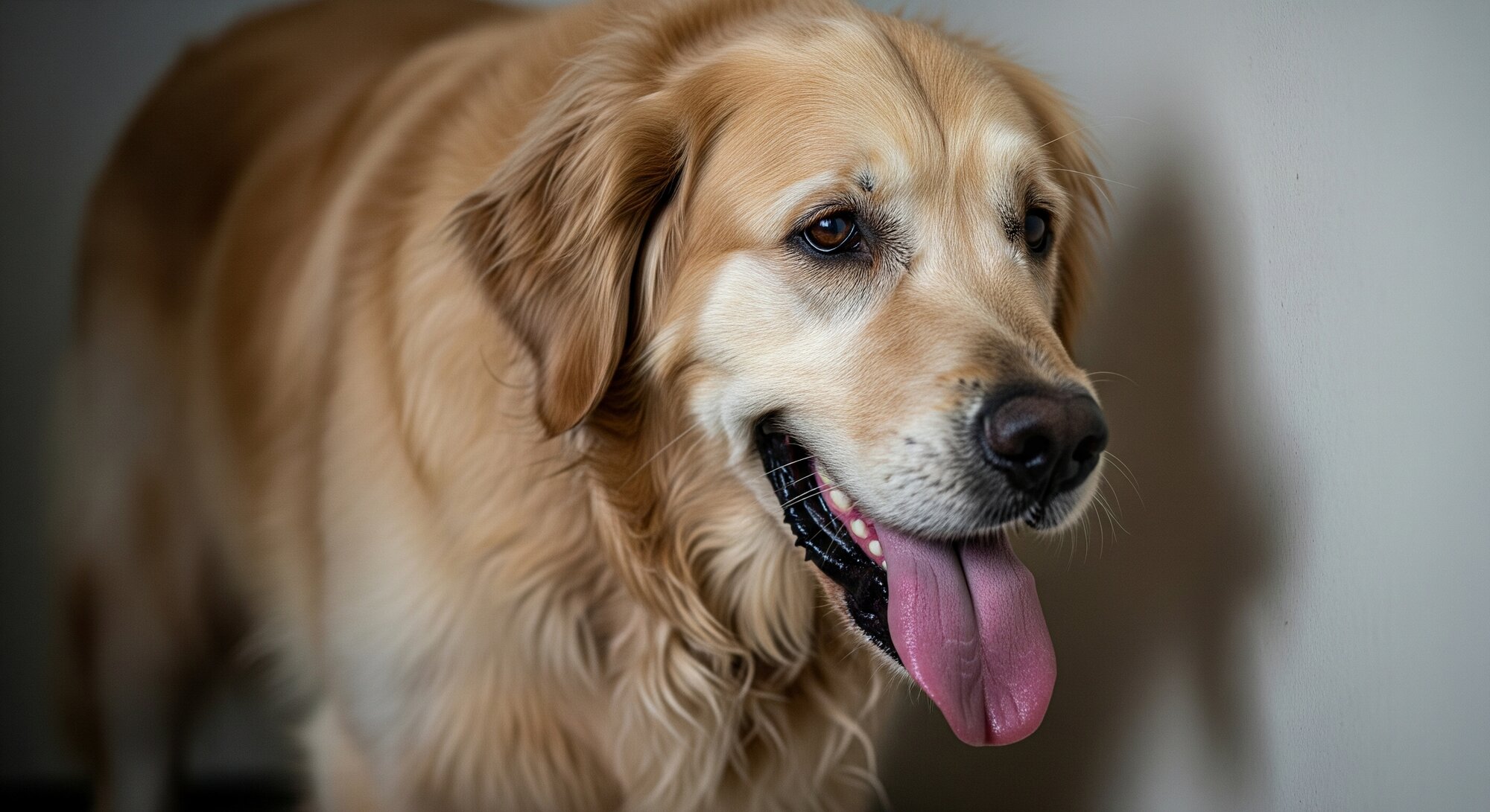 panting Golden Retriever