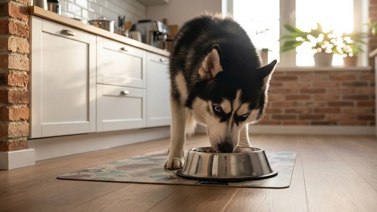 husky-eating-in-a-bowl