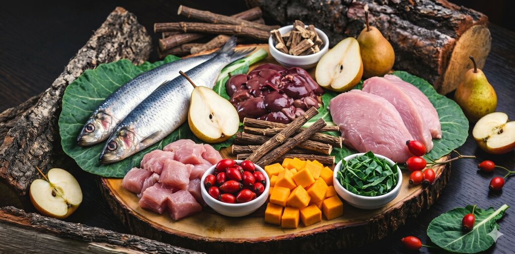 raw meats and veg