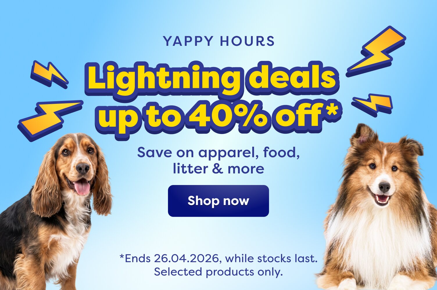  YAPPY HOURS | UP TO 40%