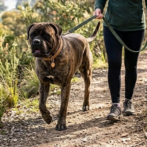 bullmastiff-on-a-walk