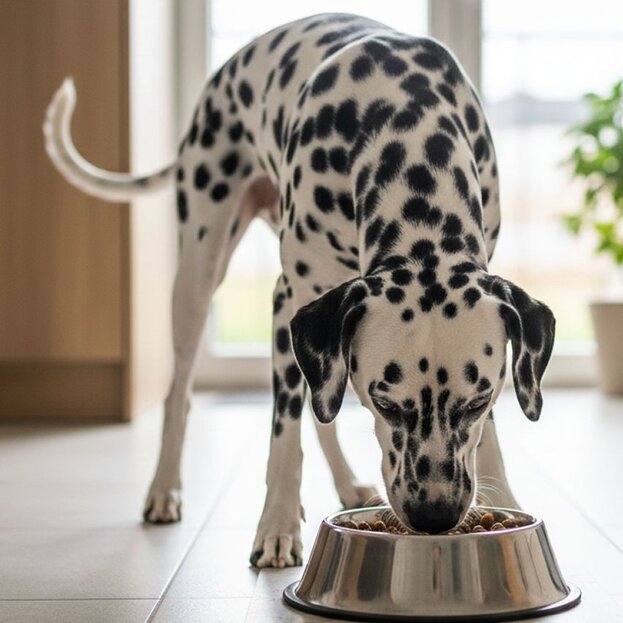 dalmatian-eating-in-a-bowl