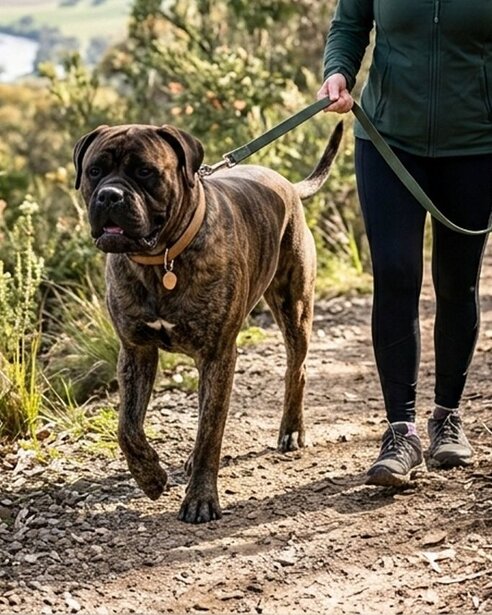 bullmastiff-on-a-walk