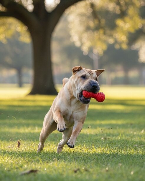 shar-pei-playing