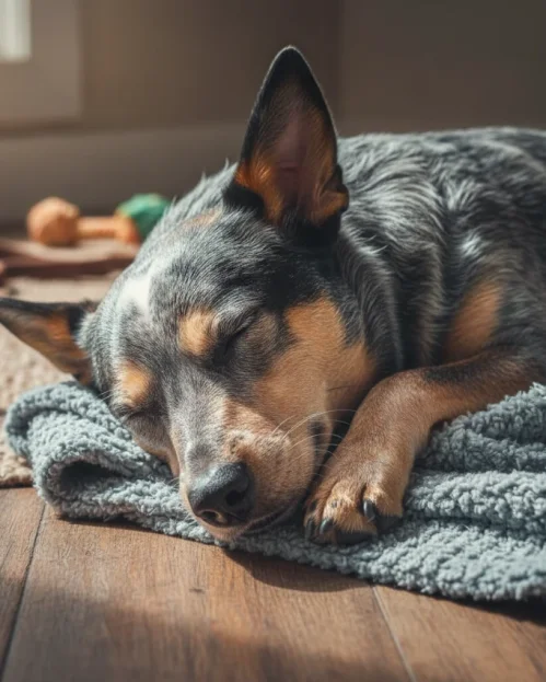 cattle dog sleeping