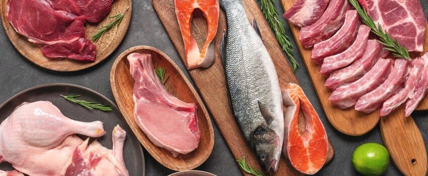 image of different meat and fish