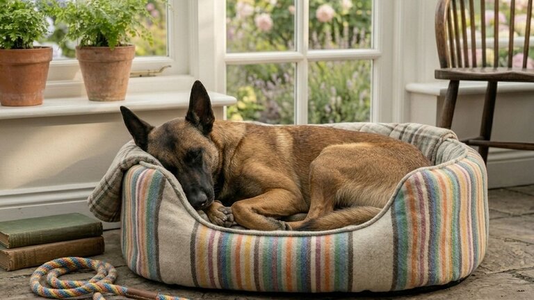belgian malinois sleeping