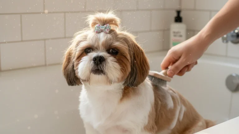 dog-brushed-and-bathed