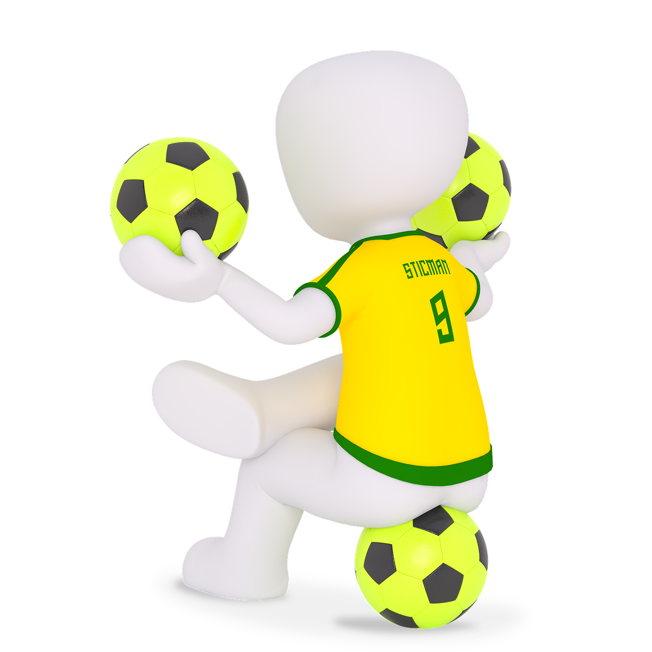 animation of soccer player