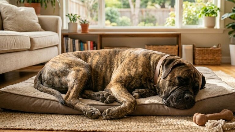 bullmastiff-sleeping-indoors
